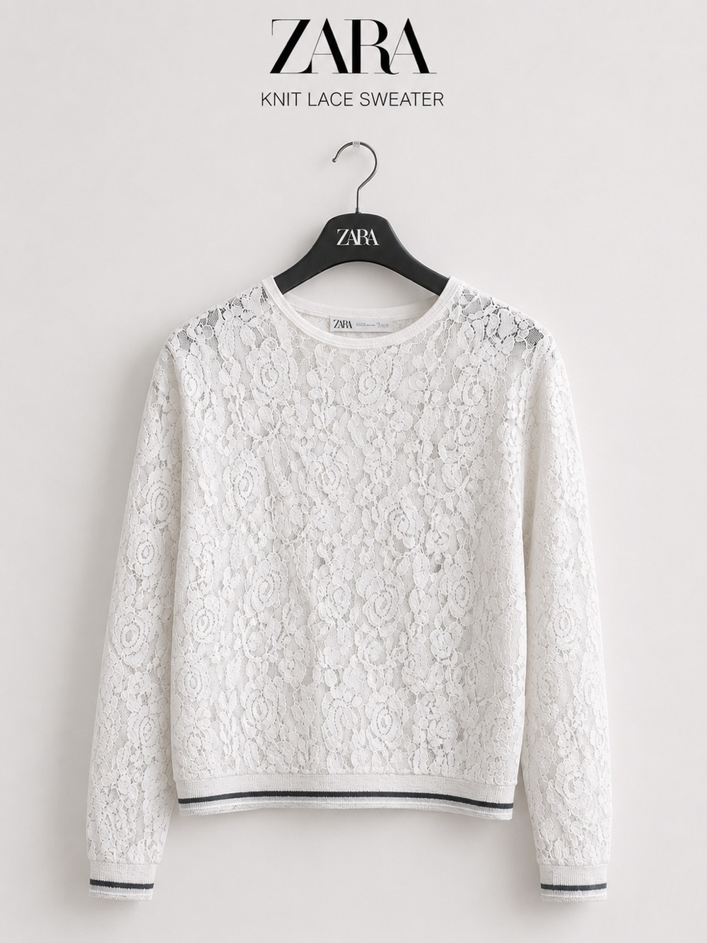 Zara Floral Jacquard Sweater